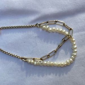 Cute Silver & Pearl Bracelet